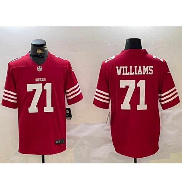 Mens Youths Kids Womens 71 Trent Williams Red Vapor Stitched Jersey